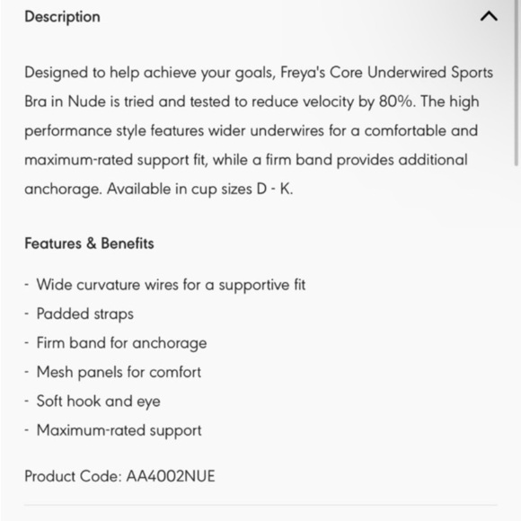 Freya Active NWT Core Underwire Supportive Sports Bra Tan Cream 36J Gym Workout - Picture 3 of 13